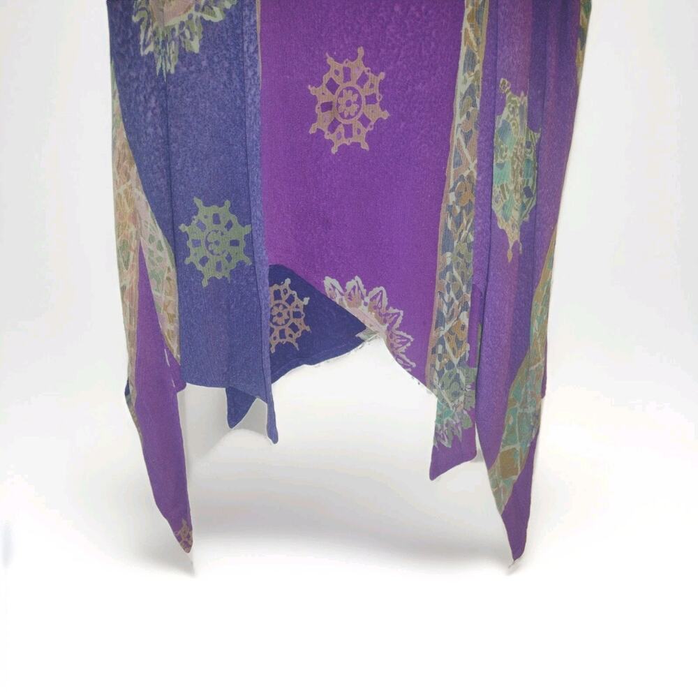 Oregon Spirit Purple Boho Tunic/Dress Asymmetrical Artsy Festival Fair Women L - Picture 4 of 7